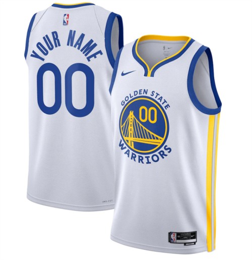 Youth Golden State Warriors Active Player Custom White Stitched Basketball Jersey
